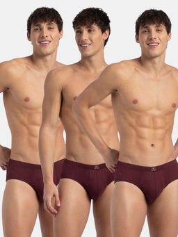 Jockey - 8035 Men Super Combed Cotton Solid Brief - Port Royale (Pack of 3)