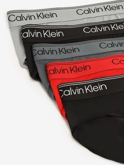 Calvin Klein - Men Multicolor Solid Briefs (Pack of 5)