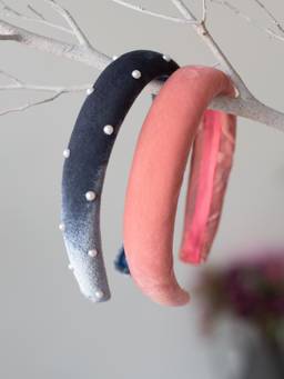 Ribbon Candy - Girls Multi-Color Embellished/Sequined Velvet Hairband (Pack of 2)