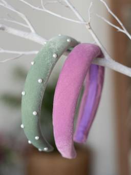 Ribbon Candy - Girls Multi-Color Embellished/Sequined Velvet Hairband (Pack of 2)