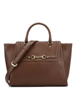 Da Milano - Genuine Leather Brown HandBag with Detachable Strap