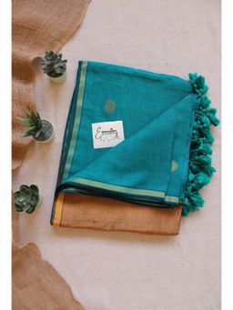 Eternity by Sakshi - Sea Green Polka Saree with Unstitched Blouse