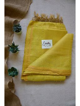 Eternity by Sakshi - Metallic Yellow Shakti Saree with Unstitched Blouse