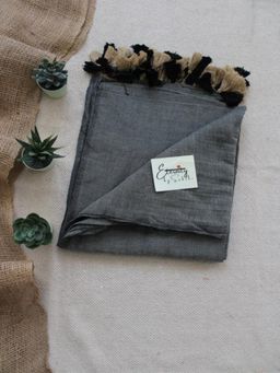 Eternity by Sakshi - Grey Smoke Breezy Saree Without Blouse