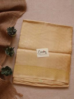 Eternity by Sakshi - Handwoven Nude Tissue Banarasi Saree with Unstitched Blouse