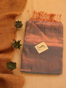 Eternity by Sakshi - Blue Metallic Saree with Unstitched Blouse