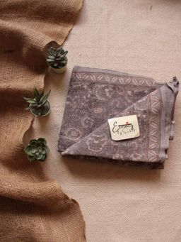 Eternity by Sakshi - Kashish Glory Hand Block Printed Cotton Saree with Unstitched Blouse