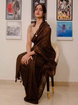 Eternity by Sakshi - Coco Butter Saree Without Blouse