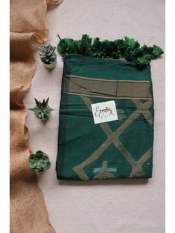 Eternity by Sakshi - Green Lotus Saree with Unstitched Blouse