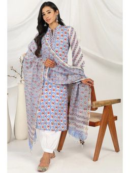 TAHILIYA - Lavender Kota Doria Dupatta