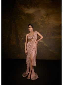 Saanjh by Lea - Niyati Blush Pink Embellished Saree
