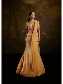 Saanjh by Lea - Yashvi Gold Embroidered Saree