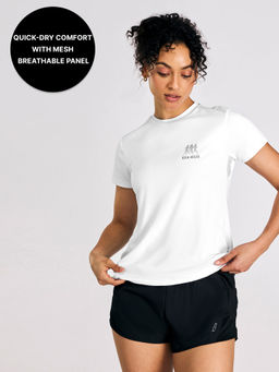 Kica - Women Quick-Dry Running Tee With Mesh Breathe Panels