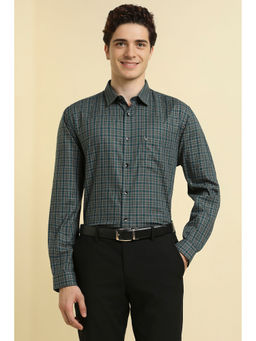 Allen Solly - Men Green Slim Fit Checks Full Sleeves Shirt