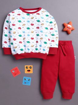 Bumzee - Red Printed T-shirt and Pyjama