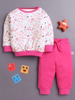 Bumzee - Pink Printed T-shirt and Pyjama