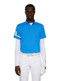 J.Lindeberg - Men's Blue Strike Golf Polo T-Shirt