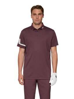 J.Lindeberg - Men's Mauve Strike Golf Polo T-Shirt