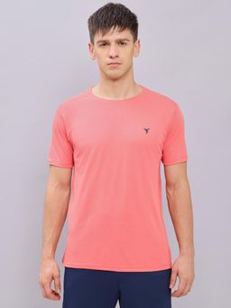Technosport - Men Solid Slim Fit Round Neck Sports T-shirt