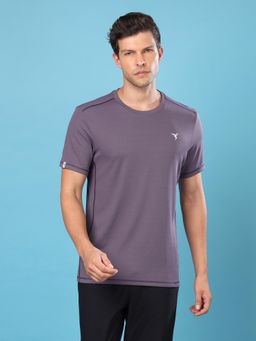 Technosport - Men Solid Slim Fit Round Neck Sports T-shirt