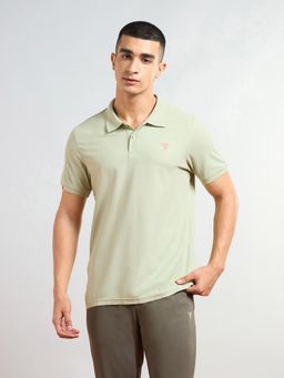 Technosport - Men Solid Slim Fit Polo Sports T-shirt