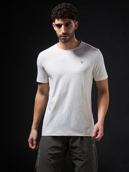 Technosport - Men Solid Slim Fit Round Neck Sports T-shirt with COTFLEX