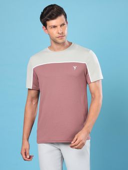 Technosport - Men Colorblock Slim Fit Round Neck Sports T-shirt
