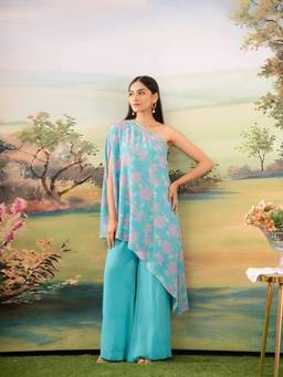 LABEL SHRYESI - Bluebell Drape Blue Co-Ord Set