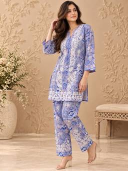 Sindh Fashion - Purple Embroidered Co-ord Set
