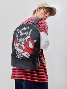 Bewakoof - Unisex Black Sneaker Gang Graphic Printed Small Backpack