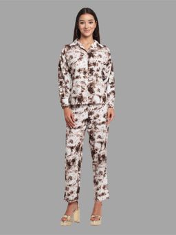 RAISIN - Womens White Cotton Printed Co-Ord (Set of 2)