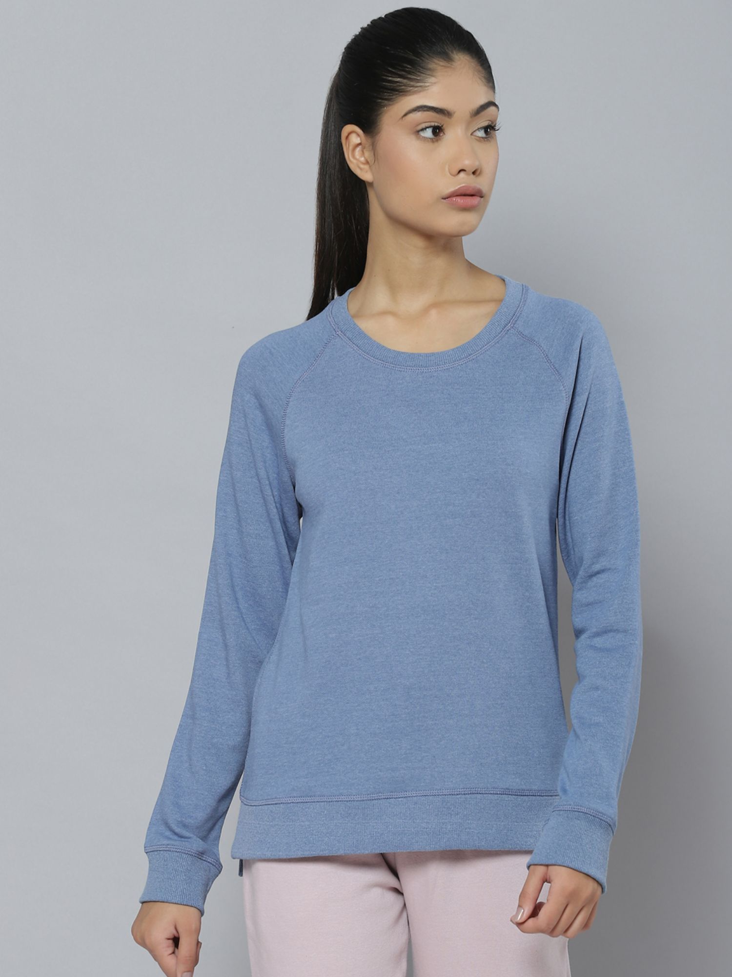 Women Blue Outdoor Knitted Sweatshirt-image-27