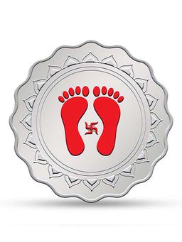 Kundan - 10g Silver Colour Coin (999.9) Lakshmi Feet