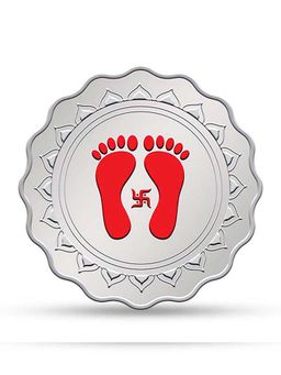 Kundan - 20 gm (999.9) Lakshmi Feet Silver Colour Coin