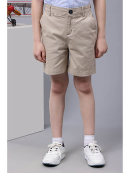 One Friday - Boys Beige Cotton Shorts
