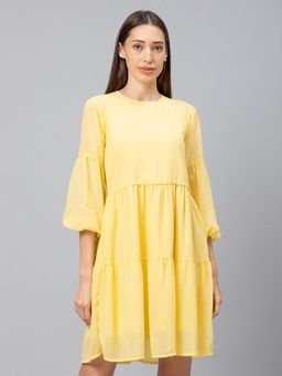 Globus - Yellow Solid Dress