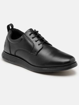 U.S. POLO ASSN. - NICOLO 2.0 | Men Black Stylish Smart Derbies