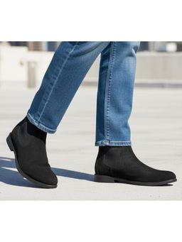 Alberto Torresi - Luxurious Black Suede Leather Chelsea Boots for Men