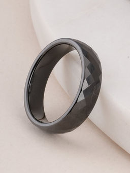 Palmonas - Cross Check Box Black Ring For Mens (10)