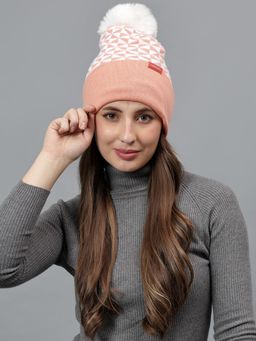 Cantabil - Women Pink Winterwear Beanie