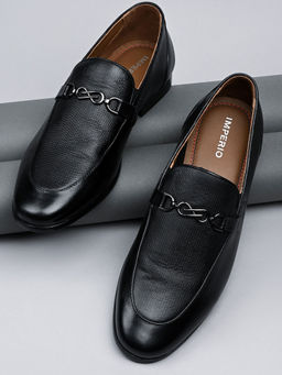 Imperio - By Regal Black Men Classic Formal Loafers
