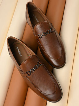 Imperio - By Regal Brown Men Classic Formal Loafers