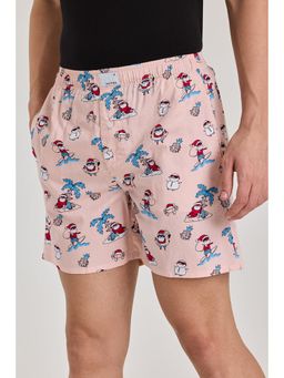 Snitch - Light Pink Printed Boxer