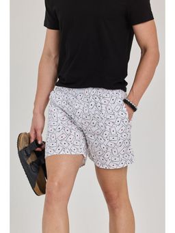 Snitch - White Printed Boxer