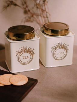 Living With Elan - Off White Dreamer Sugar Canisters (Set Of 2)