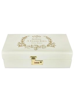 Living With Elan - Off White Vintage Storage Trunk