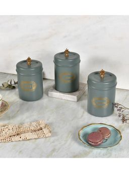 Living With Elan - Grey Chai Cheeni Coffee Canister (Set Of 3)