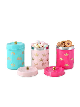 Living With Elan - Stainless Steel Food Storage Jars (Set Of 3)