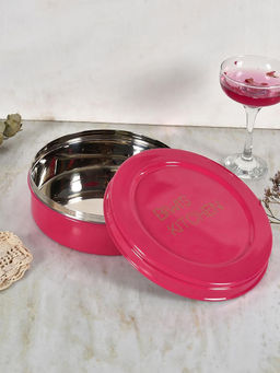 Living With Elan - Pink Stainless Steel Roti Box