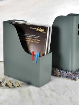 Living With Elan - Sauve Metal Office Rack Stand Desk Supplies Organisers (Set Of 2)